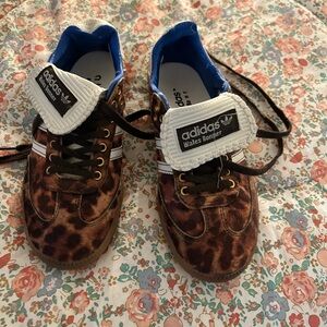 adidas Wales Bonner Leopard Print Sneakers in Brown and White